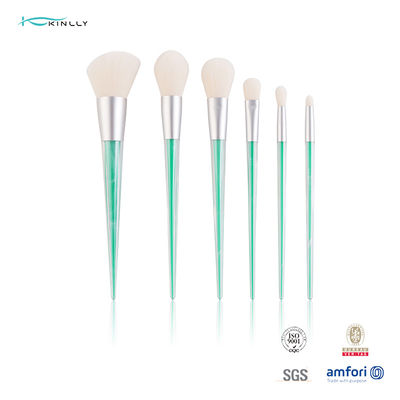 6pcs Crystal Makeup Brushes Set Soft se raidit le kit professionnel de brosse de maquillage