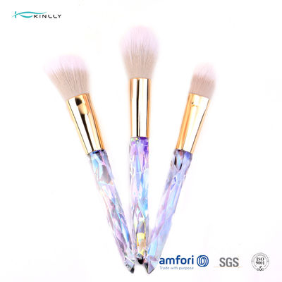 Poignée en plastique 10pcs Diamond Makeup Brush Set d'OEM