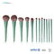 12pcs Green Wood Handle Pretty Makeup Brush Sets
