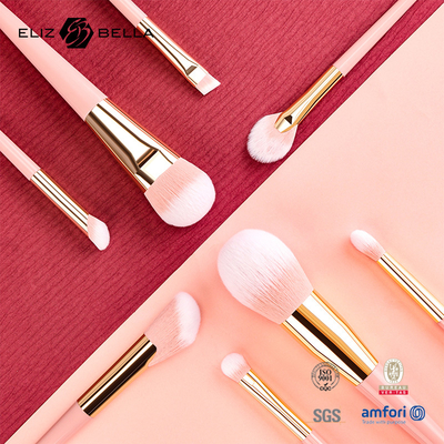 Personnalisation Des pinceaux de maquillage de conception OEM avec ferrule d'aluminium brillant