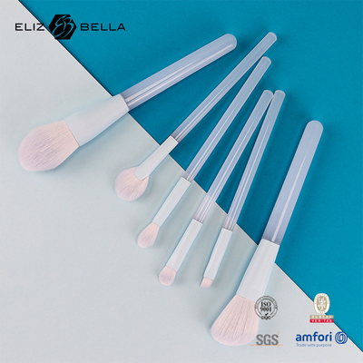 Manche en plastique LOGO personnalisé Accepté Brosses de maquillage de luxe pour le maquillage Brosses fonctionnelles,100% de cheveux synthétiques