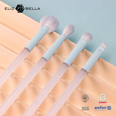 Manche en plastique LOGO personnalisé Accepté Brosses de maquillage de luxe pour le maquillage Brosses fonctionnelles,100% de cheveux synthétiques