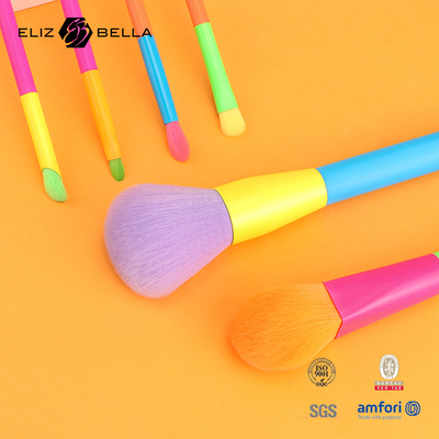 12 pièces de pinceau de maquillage professionnel multicolore pour fondation poudre rouge ombre d'oeil, pinceau cosmétique coloré