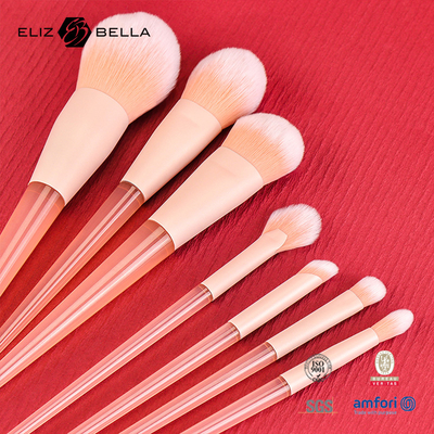 10pcs de maquillage rose en plastique, maquillage pour les voyages, maquillage pour les cheveux synthétiques, maquillage en poudre, blush, eyeshadow.