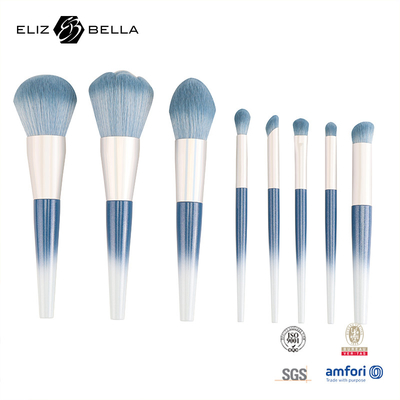 10 pièces de beauté nécessite une poignée en plastique un maquillage de voyage une brosse avec des cheveux synthétiques, les commandes OEM sont les bienvenues