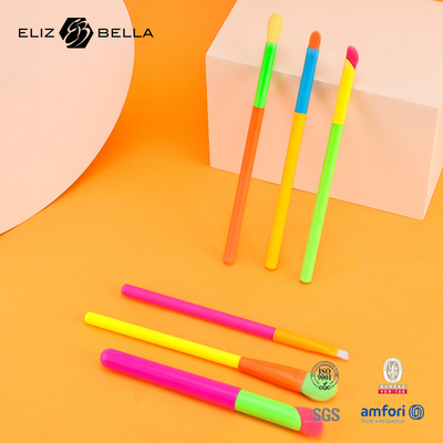 14 pièces de pinceau de maquillage personnalisé, poignée colorée et ferrule en aluminium inclus.