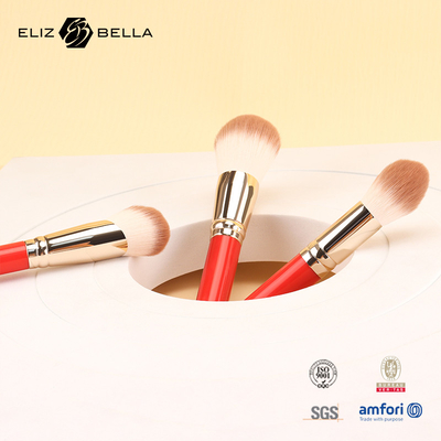 3pcs Manche en bois Essentiel ensemble de pinceau cosmétique outils de maquillage synthétique OEM ODM