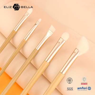 11 pièces Nice Maillot en bois brosse de maquillage de beauté Outils,Ferrule d'aluminium brosses cosmétiques,Brosses de cheveux synthétiques kits