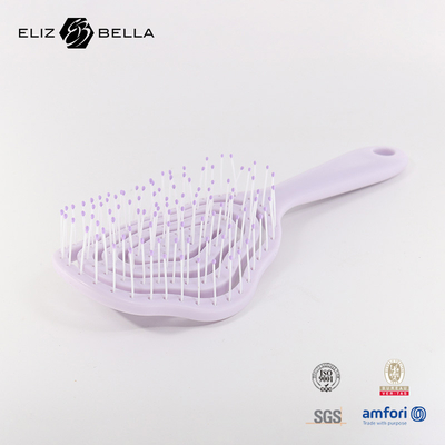 Logo personnalisé Ventilation courbe humide et sèche Massage du cuir chevelu Brosse à cheveux Carré Paddle Détailler la brosse à cheveux pour les cheveux bouclés