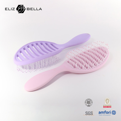 Brosses de coiffure de marque privée Peigne commune Couleur personnalisée Brosses douces pour éliminer facilement les enchevêtrements