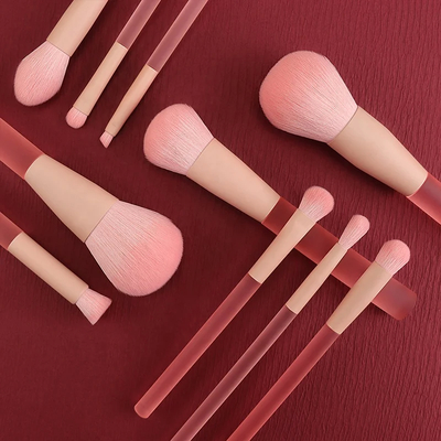 Soins du visage et beauté faire des outils maquillage cosmétique pinceau ensemble avec ferrule de matériau en aluminium
