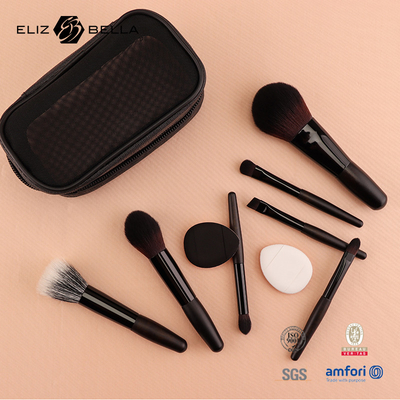 Un kit de pinceau de maquillage à la mode, un ajout parfait à votre collection, petit pinceau avec sac cosmétique fermeture à glissière