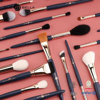 En gros 24pcs de poignée en bois maquillage pinceau ensemble votre propre marque