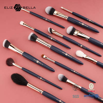 En gros 24pcs de poignée en bois maquillage pinceau ensemble votre propre marque