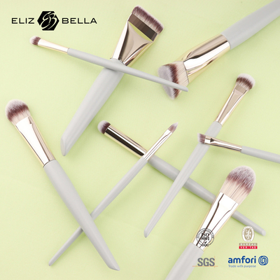 Mini ensemble de pinceaux de maquillage pour les voyages 5PCS pinceaux cosmétiques végétaliens et sans cruauté pour le visage et les yeux