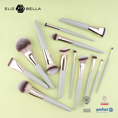Mini ensemble de pinceaux de maquillage pour les voyages 5PCS pinceaux cosmétiques végétaliens et sans cruauté pour le visage et les yeux