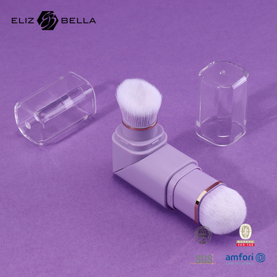 2 en 1 conception pinceau rétractable doux durable fabriqué de manière responsable 100% végétalien Nylon pinceau de maquillage pour salon/maison/cadeau