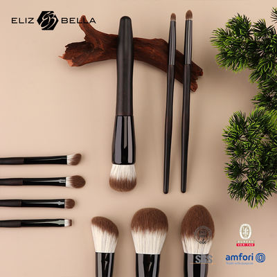 Professional Synthetic Travel Makeup Brush Set, Customizable Colors & Logo | Black & OEM Options Available,Hygienic, Compact & Portable for On-the-Go Touch-Ups