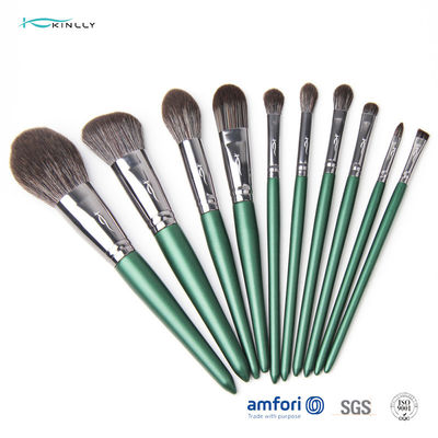 Brosses en bois de maquillage de poignée d'OEM 10PCS pour la tache
