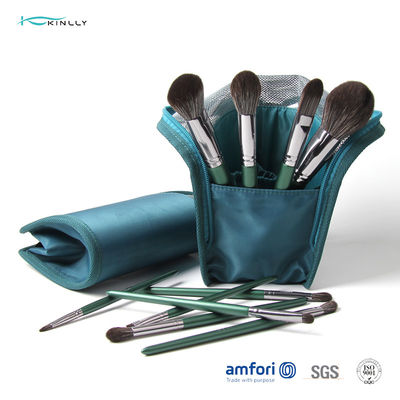 Brosses en bois de maquillage de poignée d'OEM 10PCS pour la tache