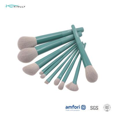 Longue olive de BSCI brosse de lecture de maquillage de 10 morceaux pour la poudre