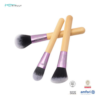 Poignée en bois cosmétique de brosse de lecture de maquillage de laser Logo Full Printing 7pcs