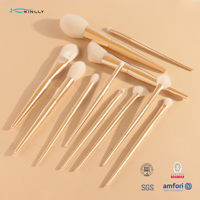 La brosse de mélange de maquillage en bois de la poignée 15pcs Handcrafted les cheveux synthétiques