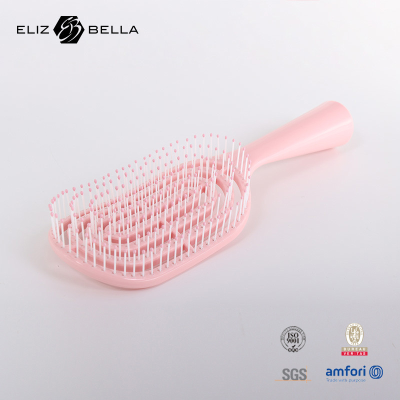 Massage à la vapeur courbée et sèche, brosse à cheveux à pagaie carrée pour les cheveux bouclés, brosse à cheveux personnalisée