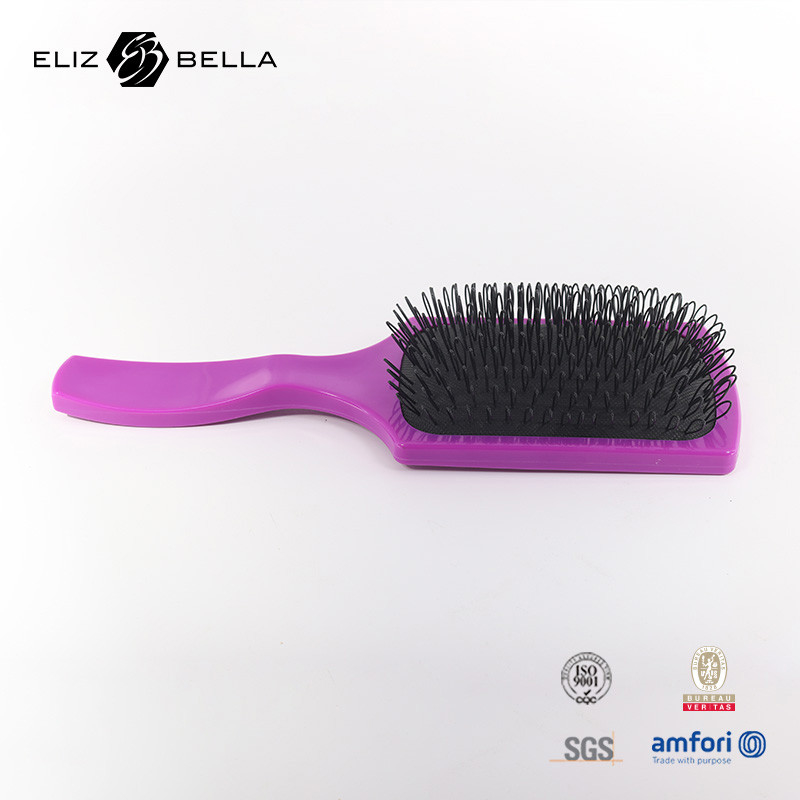 Logo personnalisé, pinceau de démêlage ventilé avec peigne de massage et conception en ondes incurvées pour la maison