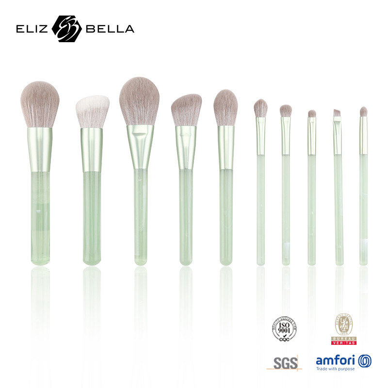 Ensemble de pinceaux de maquillage quotidien pour les amateurs de maquillage,Plastique manche ensemble de pinceau cosmétique
