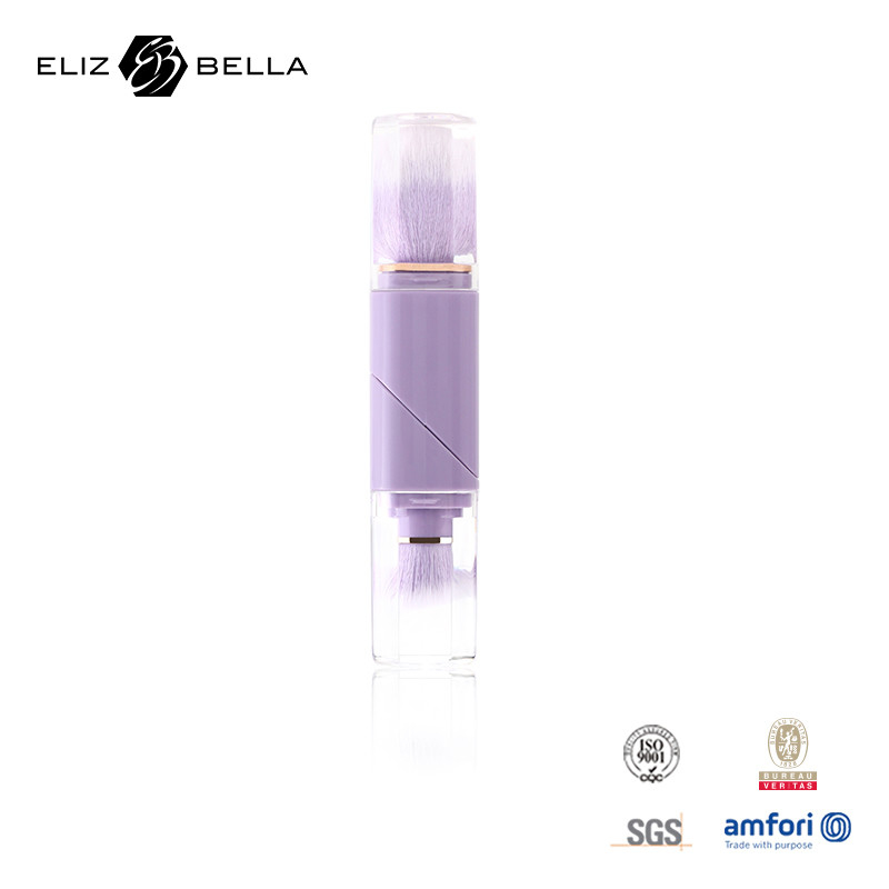 2 en 1 conception pinceau rétractable doux durable fabriqué de manière responsable 100% végétalien Nylon pinceau de maquillage pour salon/maison/cadeau