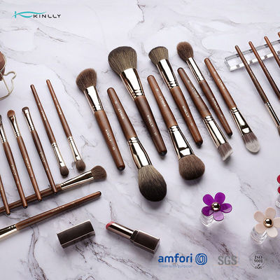 brosse de lecture en bois de maquillage de marque de distributeur de la poignée 22pcs
