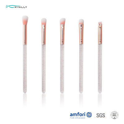 brosses synthétiques de maquillage de cheveux de l'oeil 5pcs avec la poignée en plastique