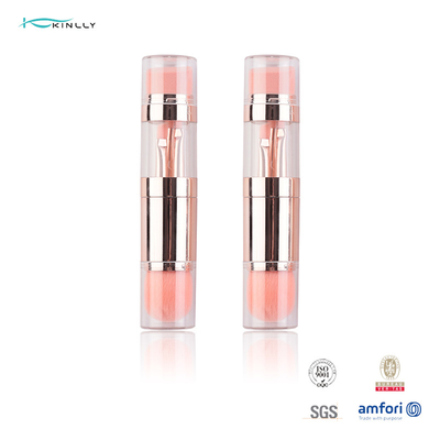 5 dans 1 poignée en plastique de cheveux de maquillage de brosse de cheveux synthétiques télescopiques de poil